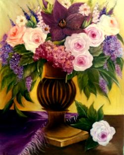 Picturi cu flori trandafiri de martie