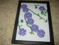 Picturi cu flori flori mov quilling