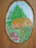 Picturi cu flori Casuta de la tara