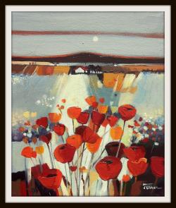 Picturi cu flori Inserarea macilor