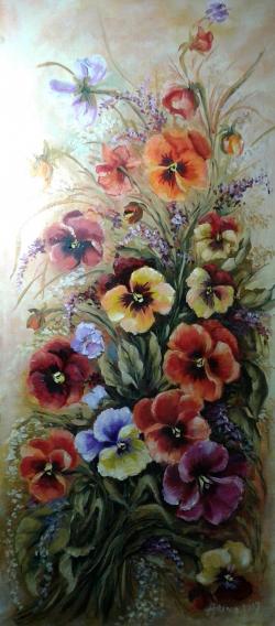 Picturi cu flori panselute de primavara