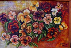 Picturi cu flori Sleeping pansies