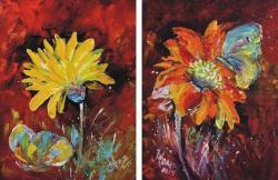 Picturi cu flori In crang fluturi nu mai sunt