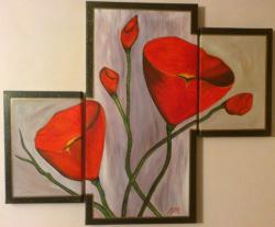 Picturi cu flori Maci 