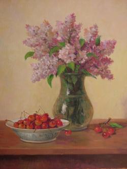 Picturi cu flori "Cirese timpurii'