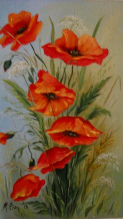 Picturi cu flori flori de maci 20