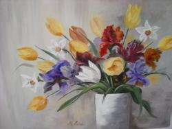 Picturi cu flori Irisi si lalele