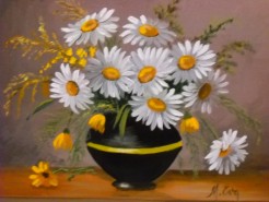 Picturi cu flori Margarete.