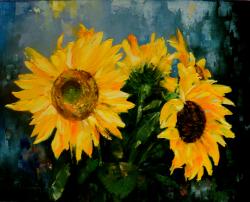 Picturi cu flori FLOAREA SOARELUI  50 x 40 cm
