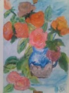 Picturi cu flori Trandafiri multicolori