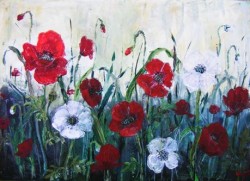 Picturi cu flori Camp cu maci