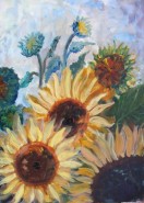 Picturi cu flori Raze de floare