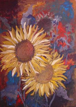 Picturi cu flori Spre asfintit