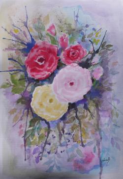 Picturi cu flori Un vis cu roze