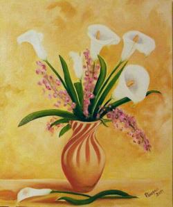 Picturi cu flori le calle bianche