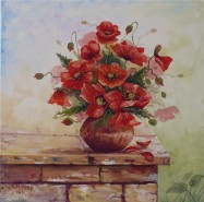 Picturi cu flori Vaza cu maci 1