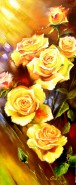 Picturi cu flori Trandafiri galbeni 