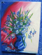 Picturi cu flori Flori albastre