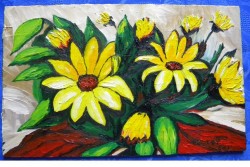 Picturi cu flori Flori galbene 1