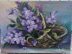 Picturi cu flori cos cu  liliac