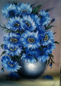 Picturi cu flori flori albasrui