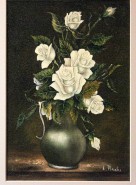 Picturi cu flori Trandafiri albi