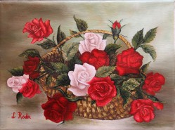 Picturi cu flori Trandafiri in cos