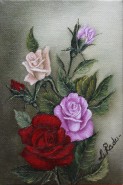 Picturi cu flori Trandafiri miniatura