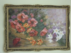 Picturi cu flori Cos cu flori