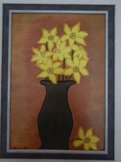 Picturi cu flori vaza cu narcise