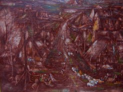 Picturi cu peisaje Coborarea oilor