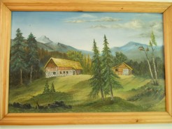 Picturi cu peisaje Locuinta de la munte