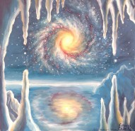 Picturi cu peisaje O galaxie vazuta dintr-o pestera