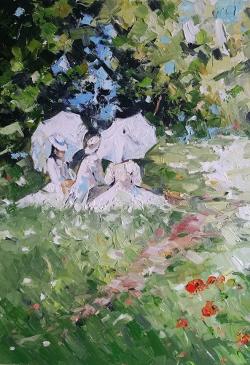 Picturi cu peisaje Picnic insorit