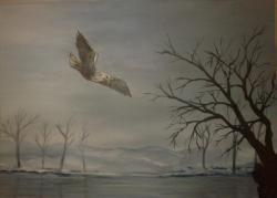 Picturi cu peisaje Vultur in zbor