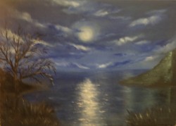 Picturi cu peisaje Luna plina