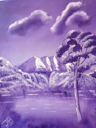 Picturi cu peisaje Purple wilderness