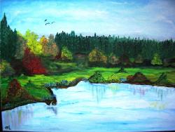 Picturi cu peisaje La poale de padure