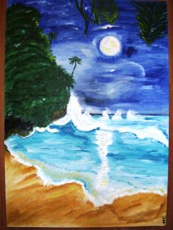 Picturi cu peisaje NOAPTE CU LUNA