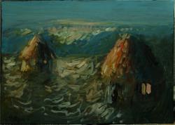 Picturi cu peisaje Interpretare din seria Capite cu fan(Monet)