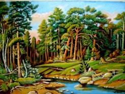 Picturi cu peisaje Tablou padure ruseasca