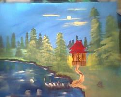 Picturi cu peisaje Foisor intre brazi