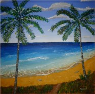 Picturi cu peisaje Plaja tropicala