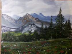 Picturi cu peisaje Poiana cu maci