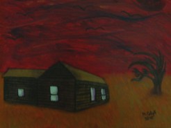 Picturi cu peisaje Lanul de grau