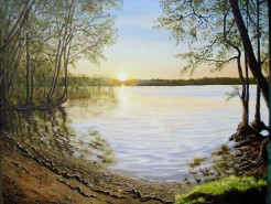 Picturi cu peisaje Peaceful lake
