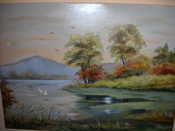 Picturi cu peisaje Lumina pe lac 2