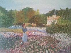 Picturi cu peisaje In gradina