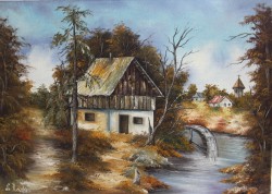 Picturi cu peisaje Moara de apa