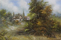 Picturi cu peisaje Pe langa sat